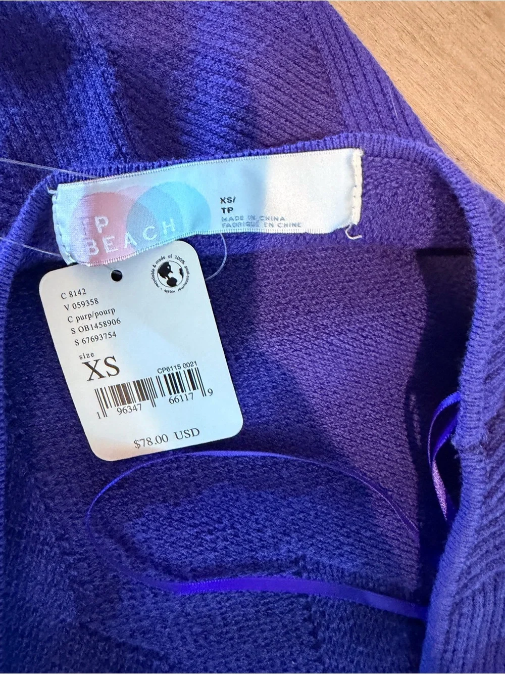Free People Electric Blue/purple Midi Slip Dress
